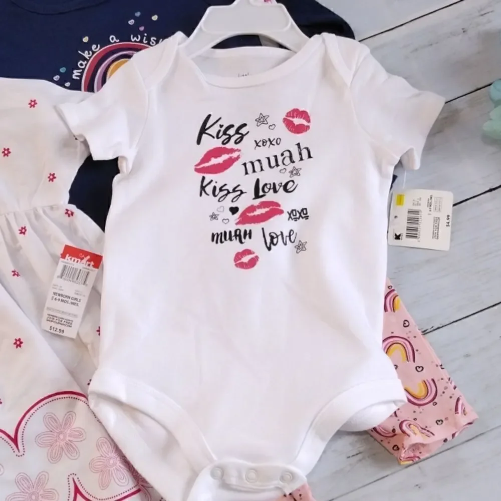 Baby Girl Clothing Outfit Bodysuit  Dress Bundle Size 6-9 Month
